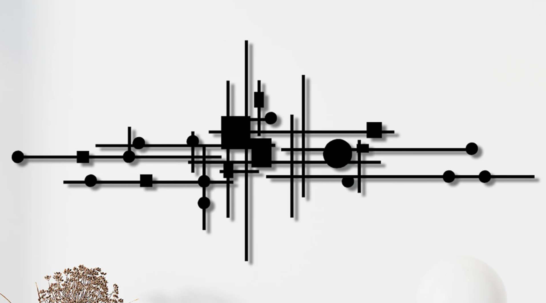 Modern Stil Dekoratif Metal Duvar Tablosu - Görsel 2